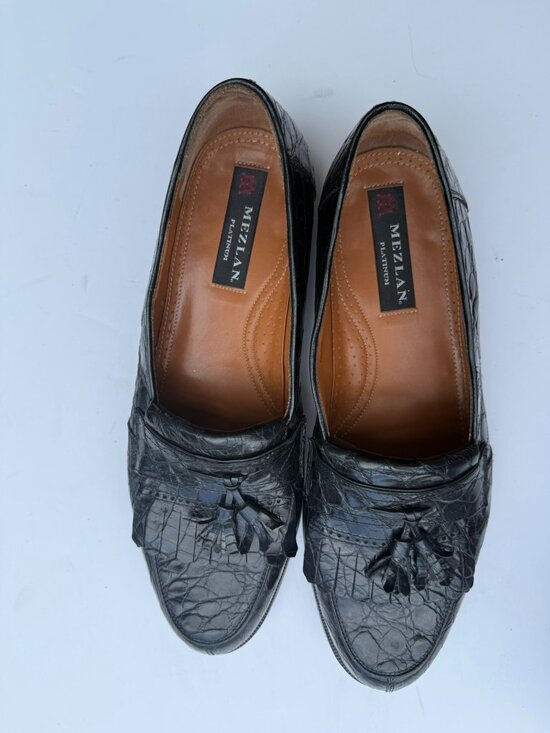Mezlan 1129 Genuine Crocodile Dress Shoes – Size 12M – Black main image 10